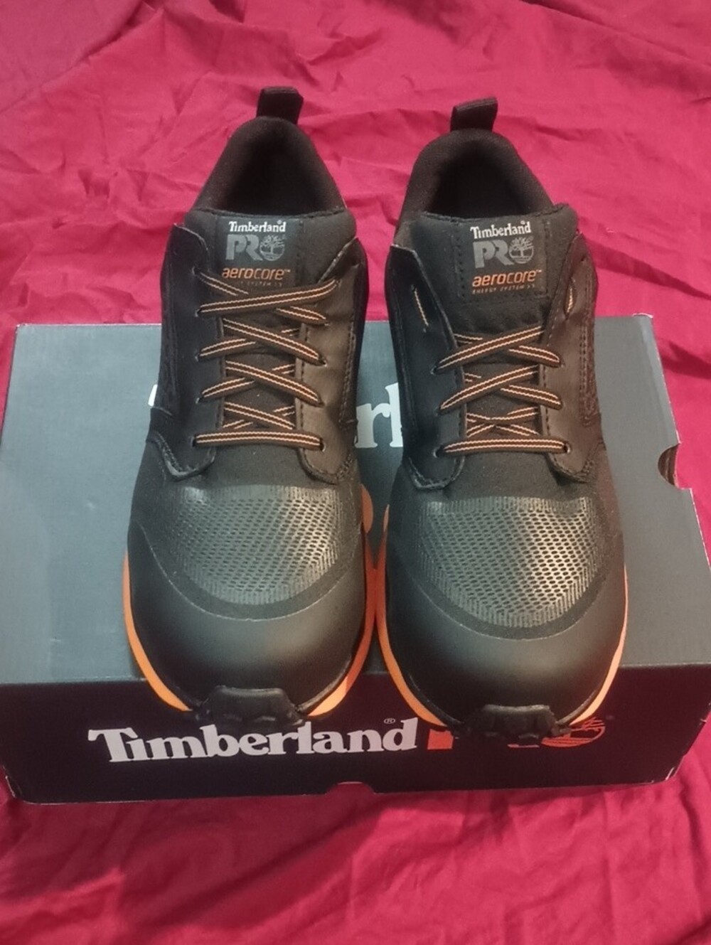 Timberland PRO Black and Orange Men’s Size 10.5 Safety Sneaker New In Box - Picture 5 of 8